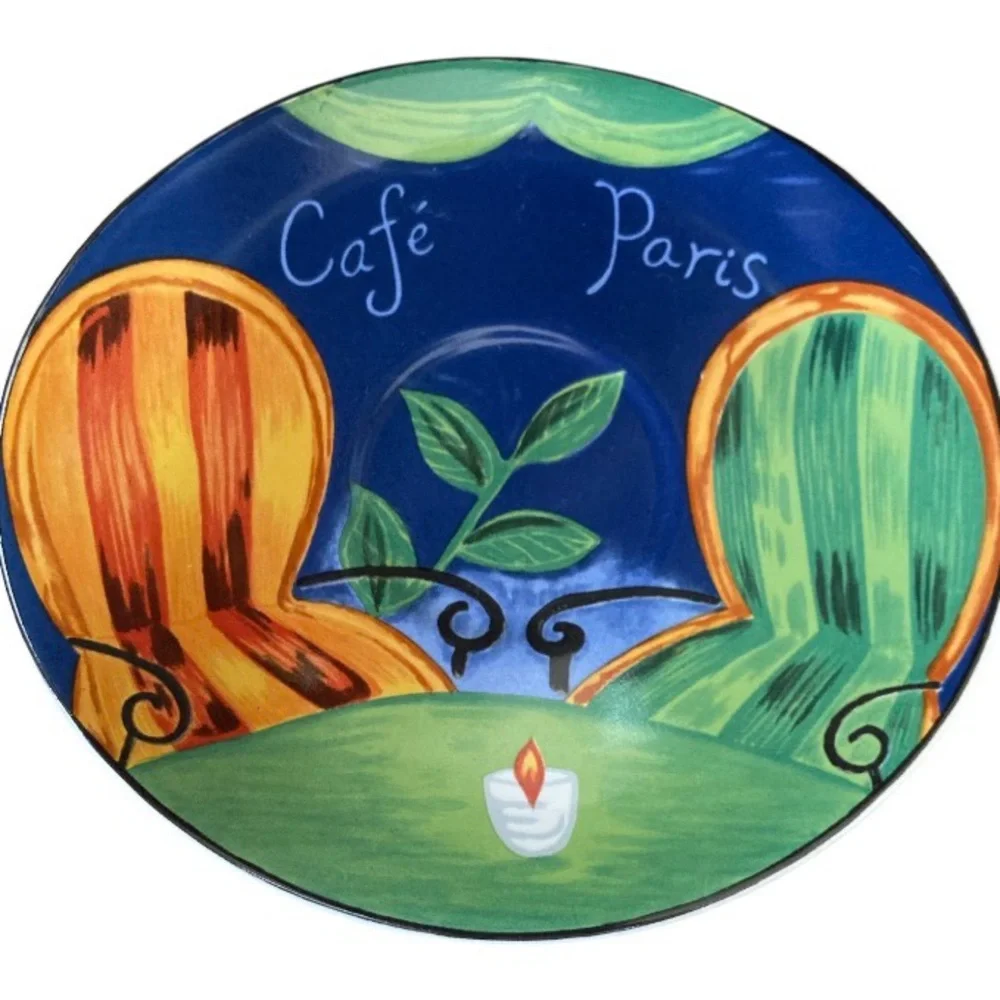 Vintage Sango‎ Cafe Paris Saucers 4914 Discontinued Set Of 4 DW/OV Safe 1994